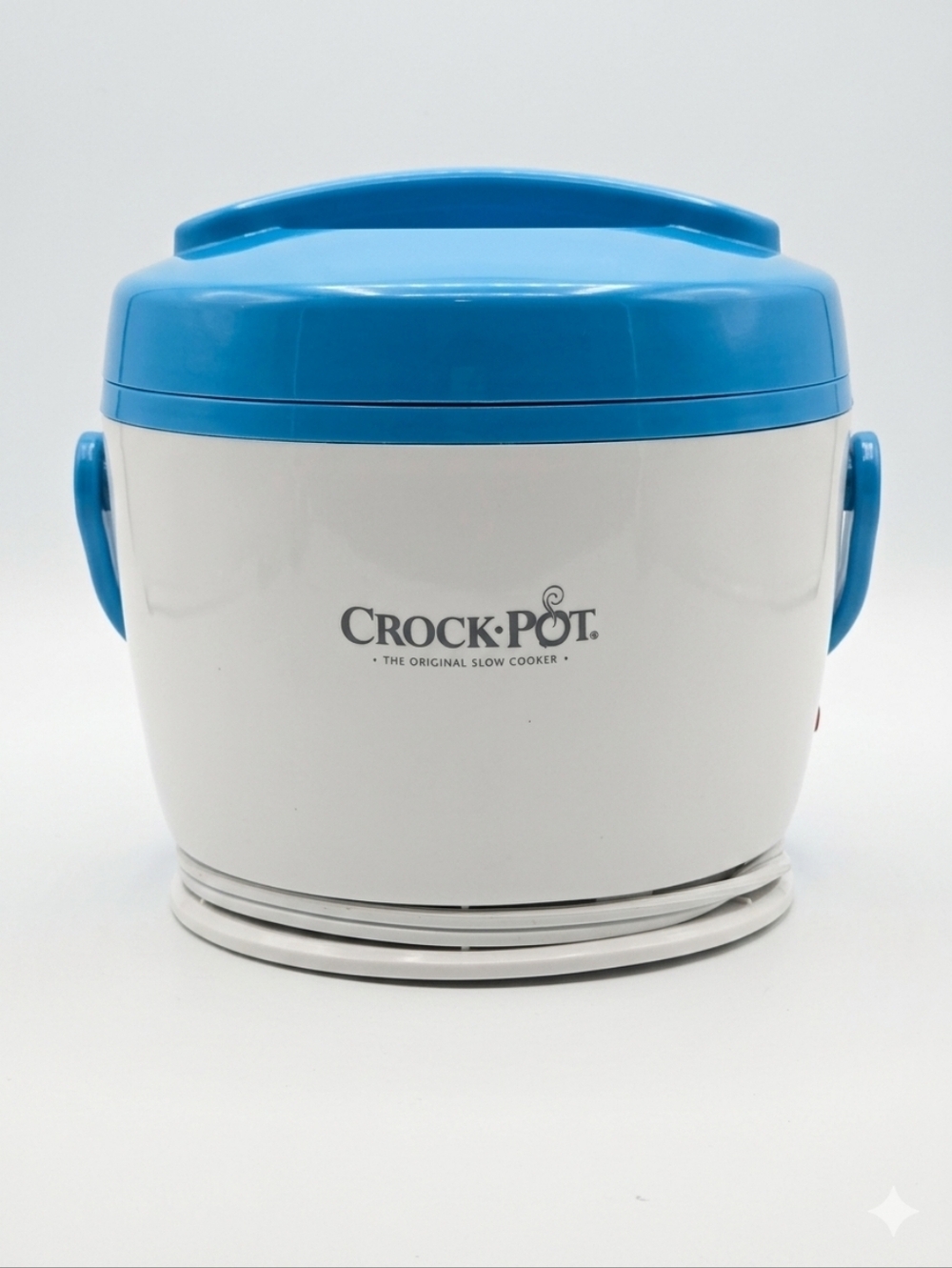 Mini Lunch Crock Pot Blue And White Portable Warmer